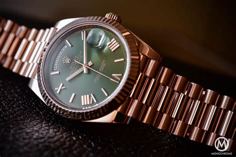 new rolex green dial|green dial Rolex president name.